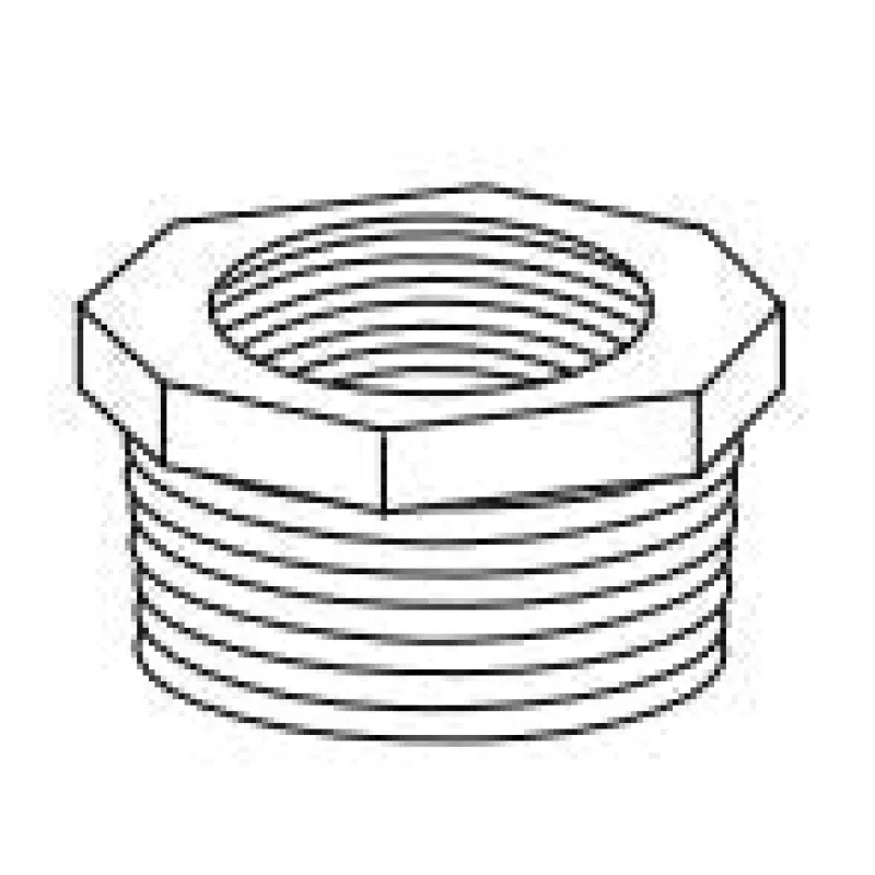 1-1/2" X 3/4" Black Malleable Iron Hexi Bushing (35138)