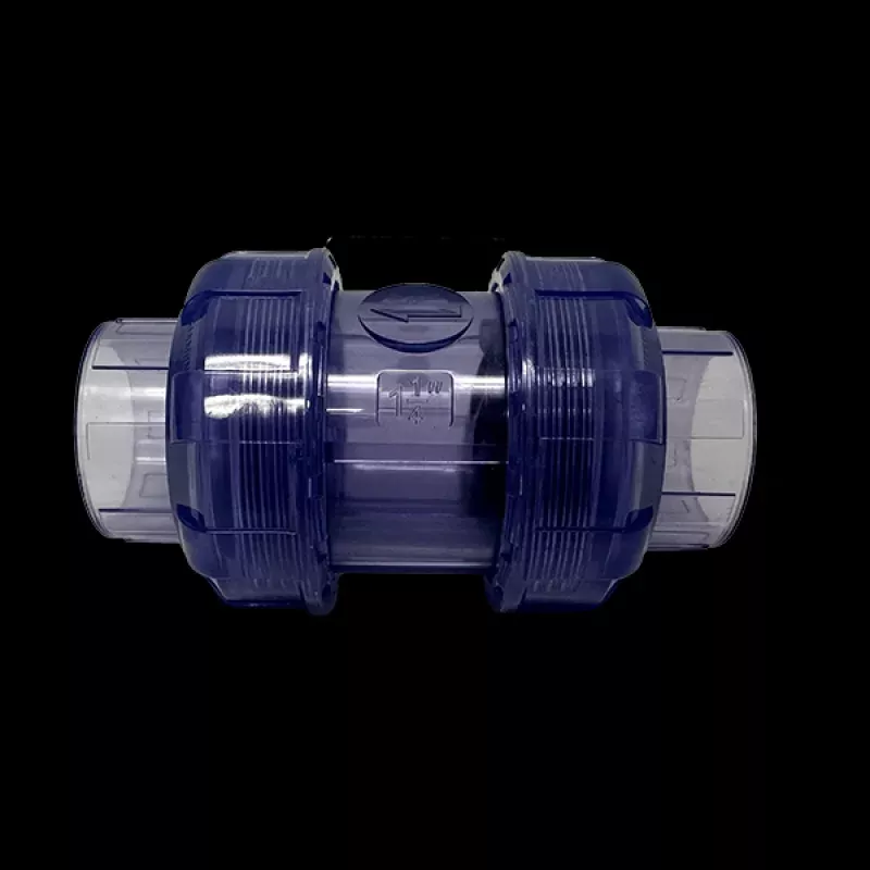 1 1/4" Clear PVC True Union Swing Check Valve - Socket (SK-TUSC-012)