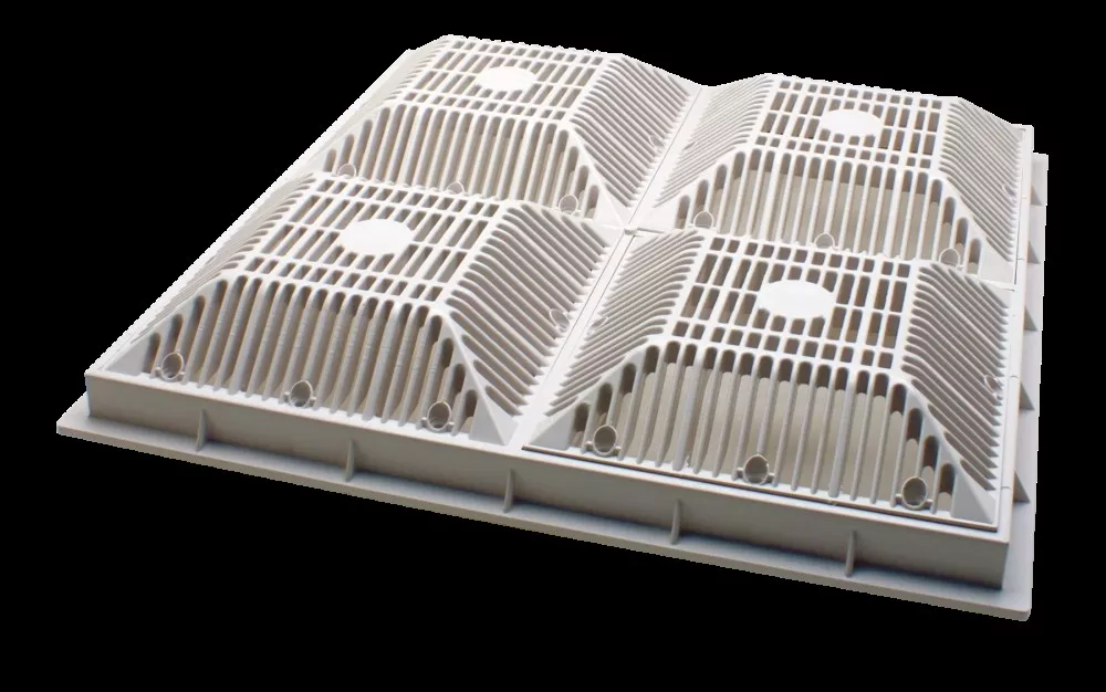 18" x 18" White Pool Frame & Grate