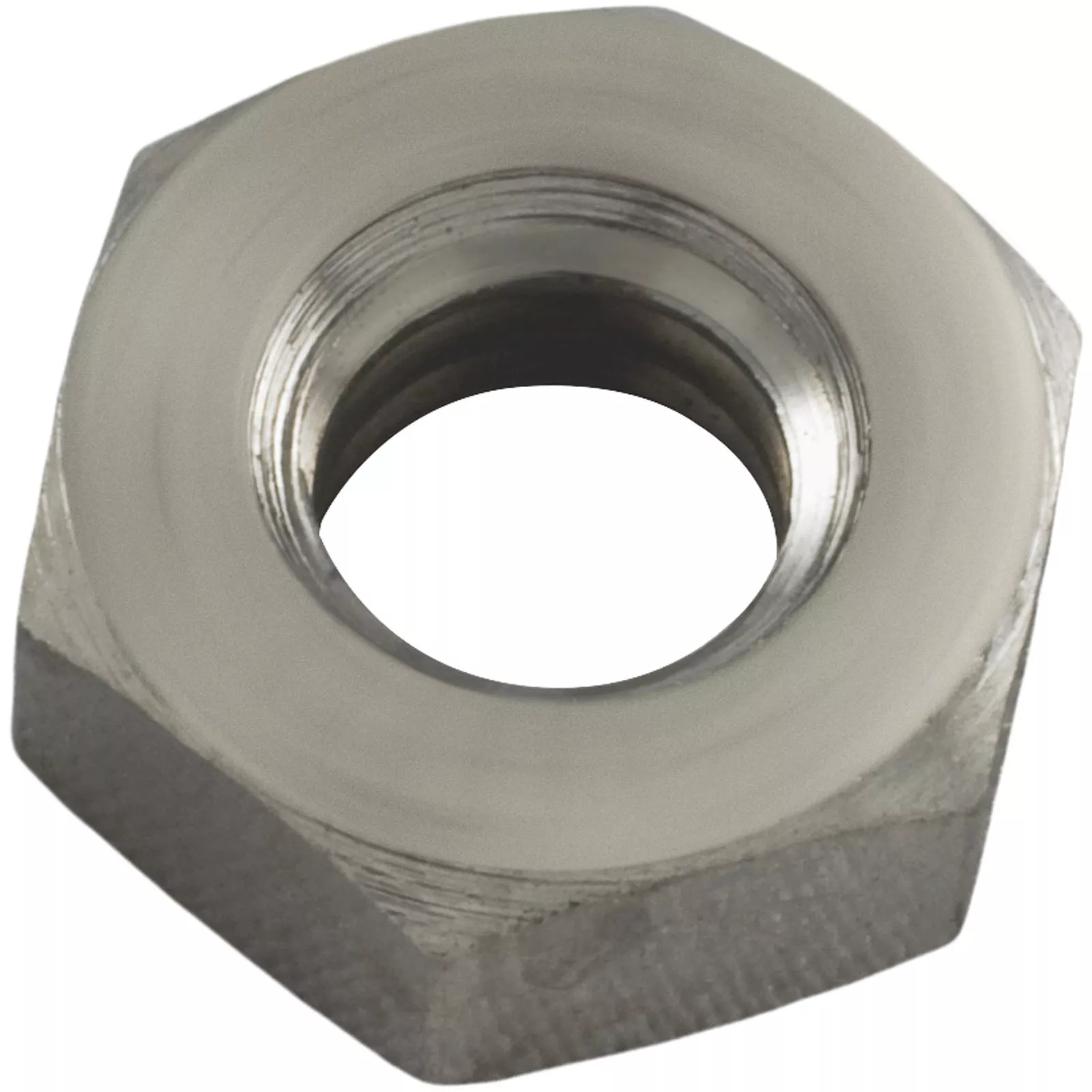 .25"-20 Brass Plated Stainless Steel Serrated Hexagonal Nut