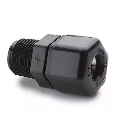 5/8" Tube OD Compression x 1/2" MPT, Black