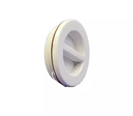 Afras 1.5" MIP Threaded Plug – With Gasket or O-Ring | White ABS Pool Fitting