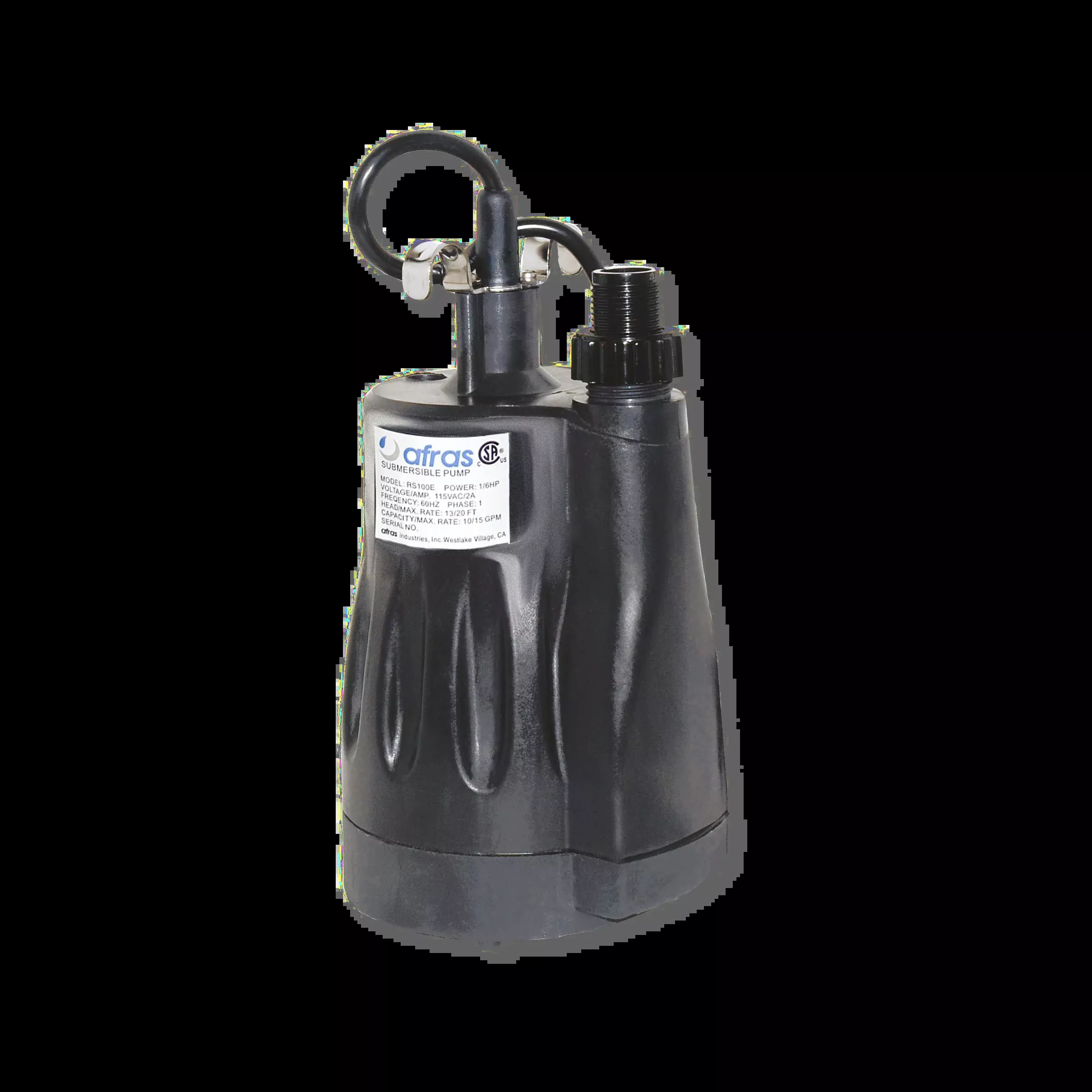 Afras | 10101 | RS100 Submersible High Efficiency Pump | 1/6 HP