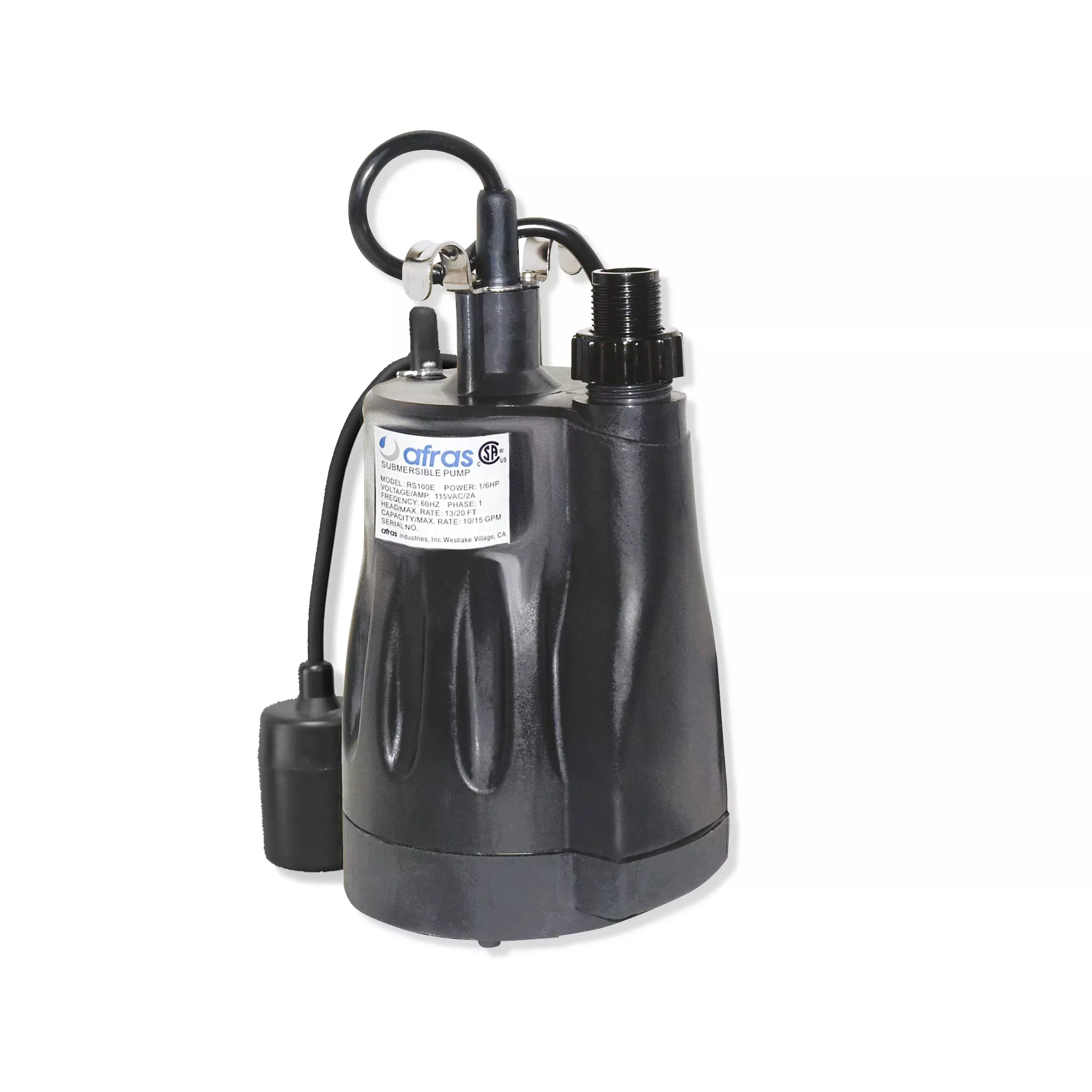 Afras | RS100A | 1/6HP Submersible High Efficiency Pump with Automatic Float Switch