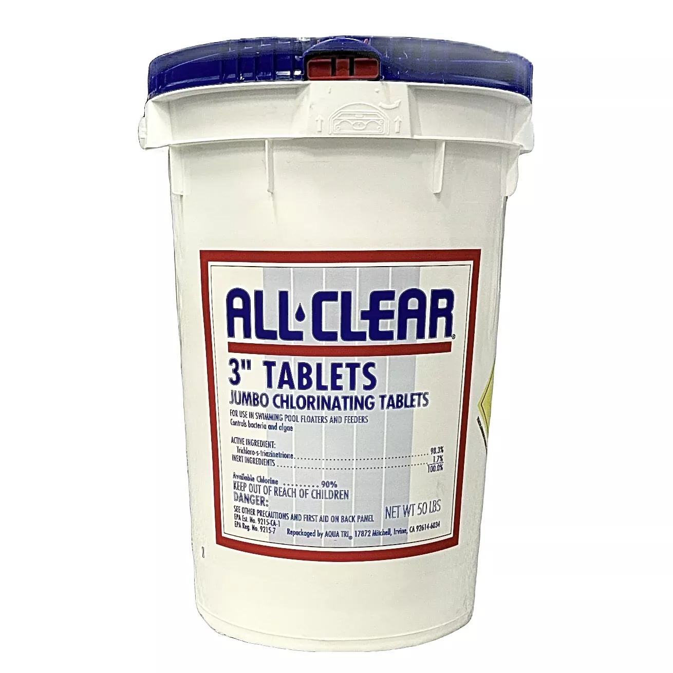 All Clear 3" Chlorine Tablets for Swimming Pools, 50 lb.
