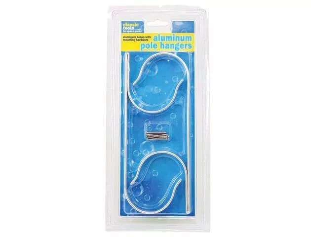 Aluminum Pool Pole Hanger Set – Wall Mount Hooks