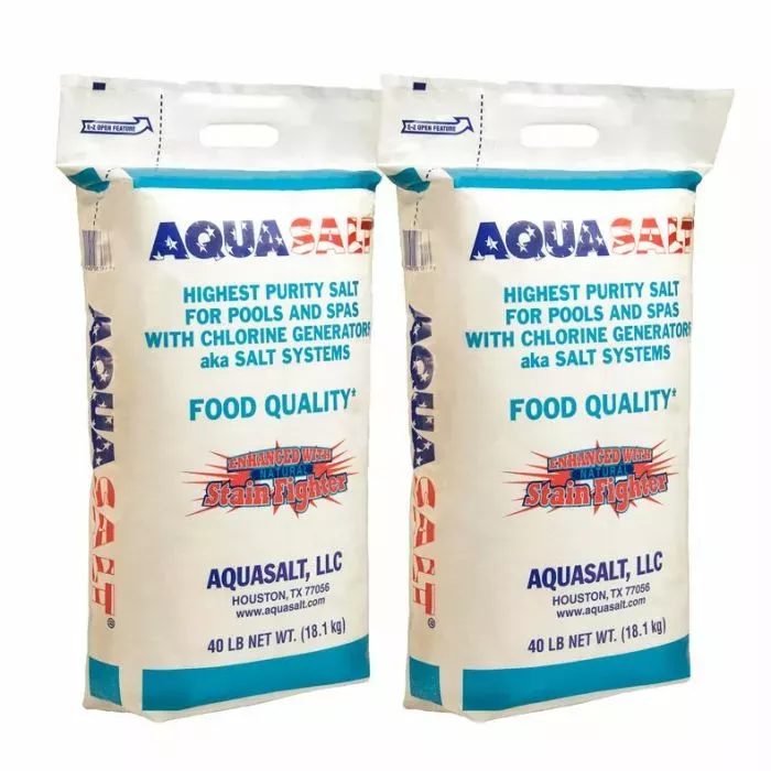 Aqua Salt Pool Salt – 40lb. Bag (Pack of 2)