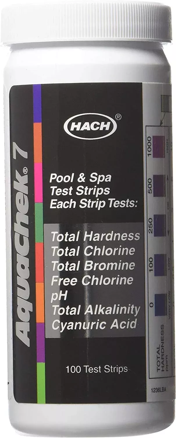 AquaChek Silver 7-in-1 Pool & Spa Test Strips – 100 Count – 551236