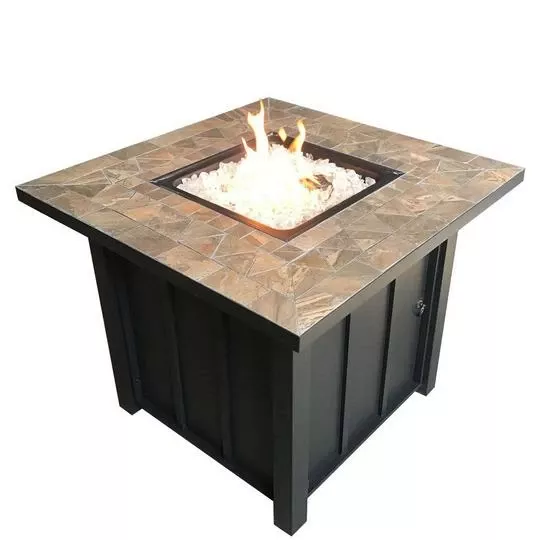AZ Patio Heaters – Square Tile Propane Fire Pit, 40K BTU