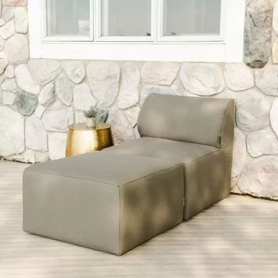 Big Joe – Patio 2-Piece Sectional Couch, Castor Gray