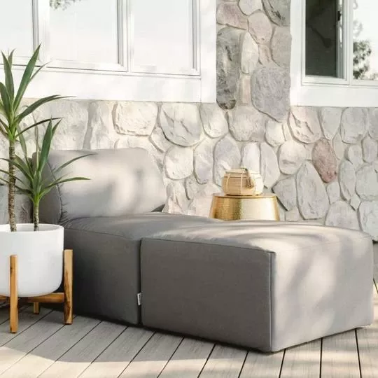 Big Joe – Patio 2-Piece Sectional Couch, Granite