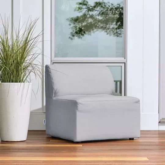 Big Joe – Patio Armless Chair, Light Gray