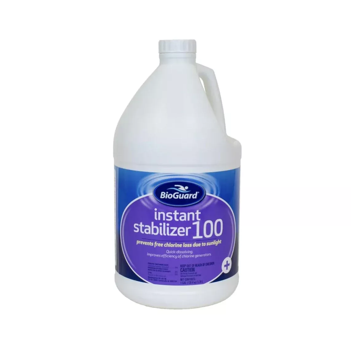 BioGuard Instant Stabilizer 100, 1 Gallon, Single, Improves Chlorine Generator Efficiency, Easy to Apply, Quick-Dissolving