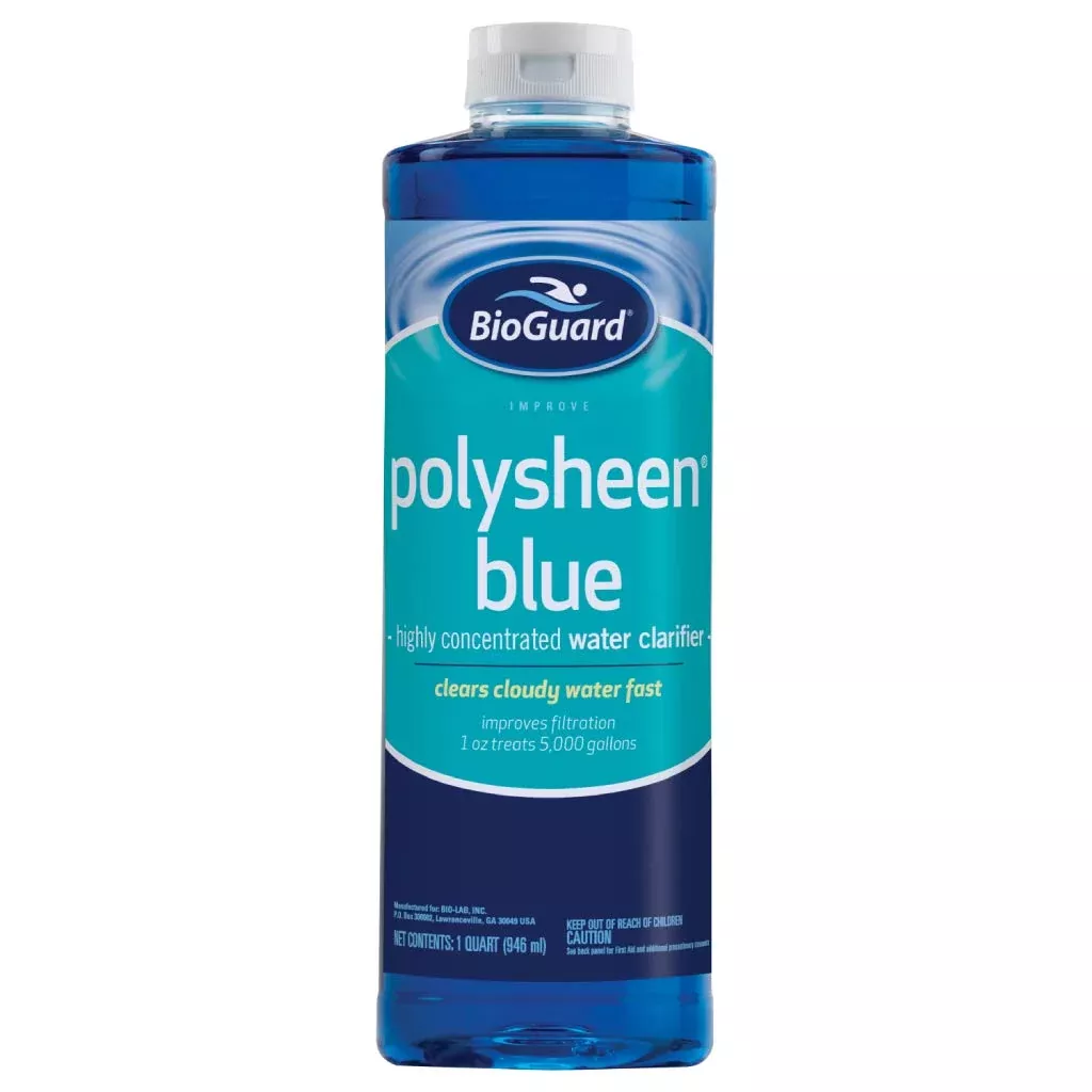 BioGuard Polysheen Blue 23721BIO – Water Clarifier for Swimming Pools 1 Quart