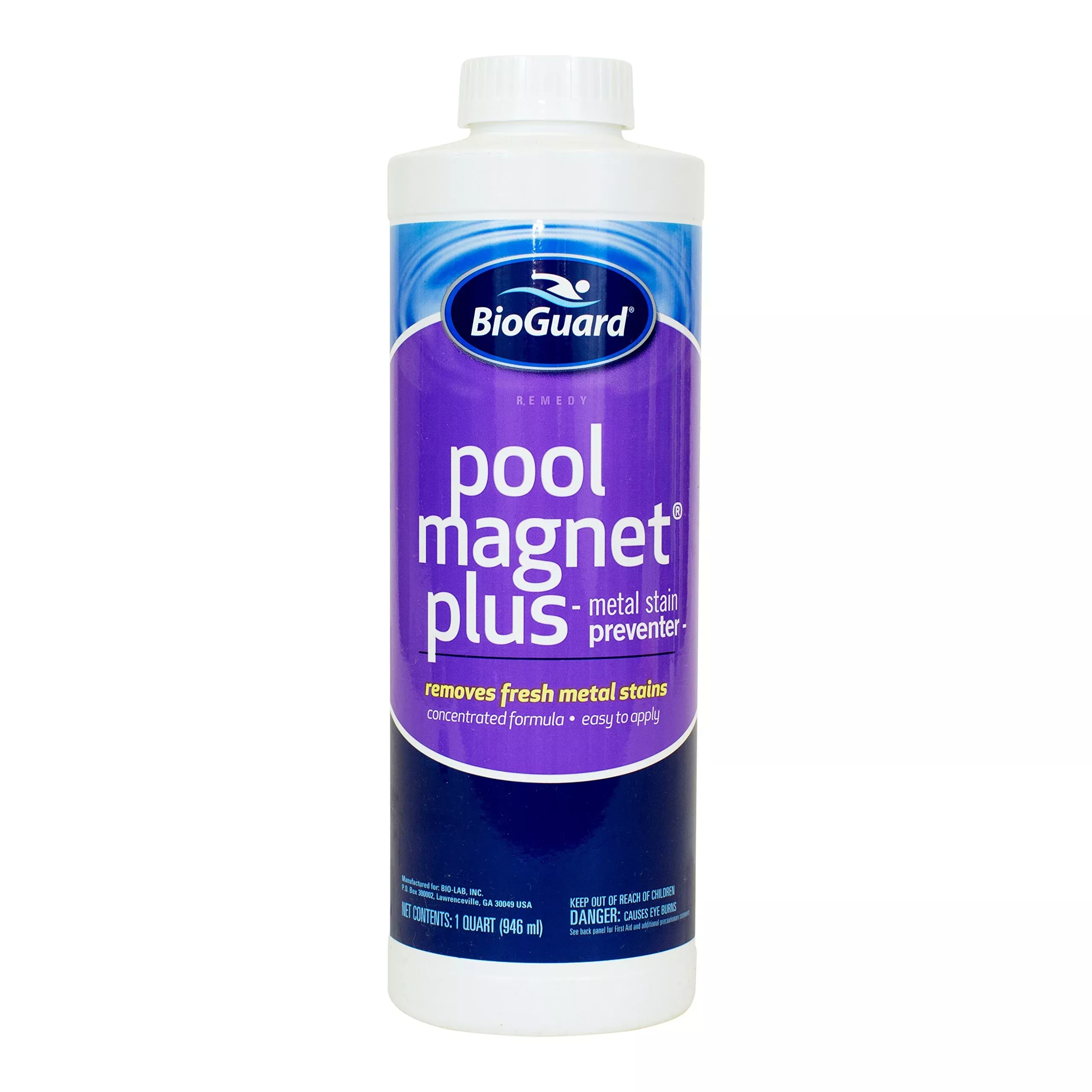 BioGuard Pool Magnet Plus – 1 Quart, Concentrated Metal Stain Preventer
