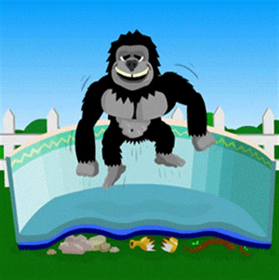 Blue Wave Gorilla 12’ x 20’ Oval Floor Padding - NL1318