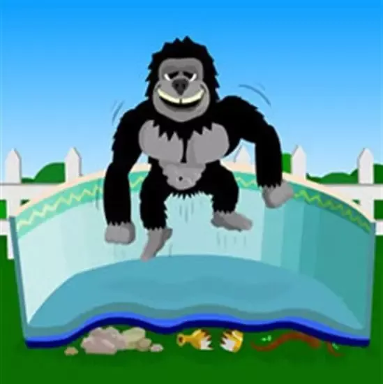 Blue Wave Gorilla 12’ x 24’ Rectangular Floor Padding - NL142