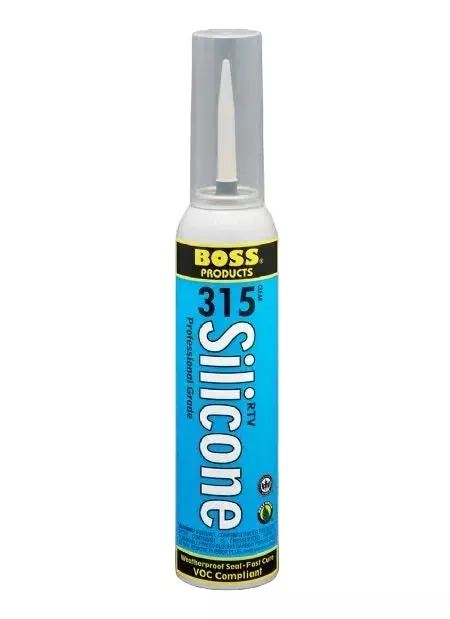 Boss 315 Clear Silicone Sealant – Waterproof 8 oz