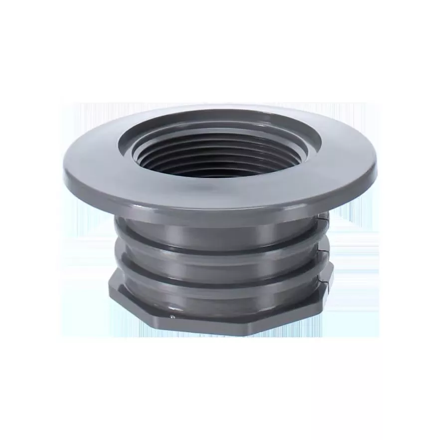 CMP gunite wall fitting FIP x SOC water stop- 1 1/2" Gray