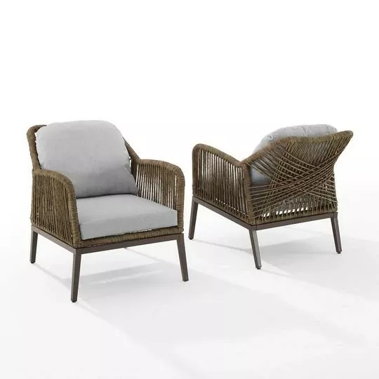 Crosley – Haven 2-Piece Outdoor Wicker Armchair Set