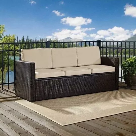 Crosley – Palm Harbor Wicker Sofa