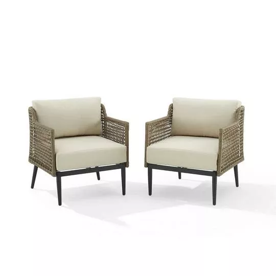 Crosley – Southwick 2-Piece Outdoor Wicker Armchair Set