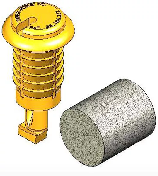 Deck Anchor Kit Black (pound in housing with pin and foam)