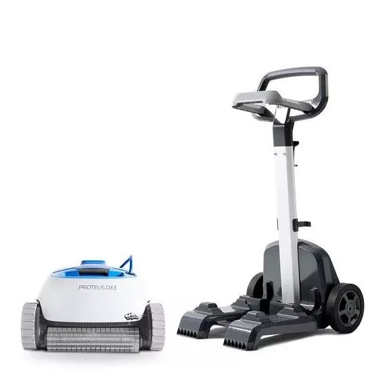 Dolphin – Dolphin Proteus DX3 Robotic Pool Cleaner With Universal Pro Caddy Bundle