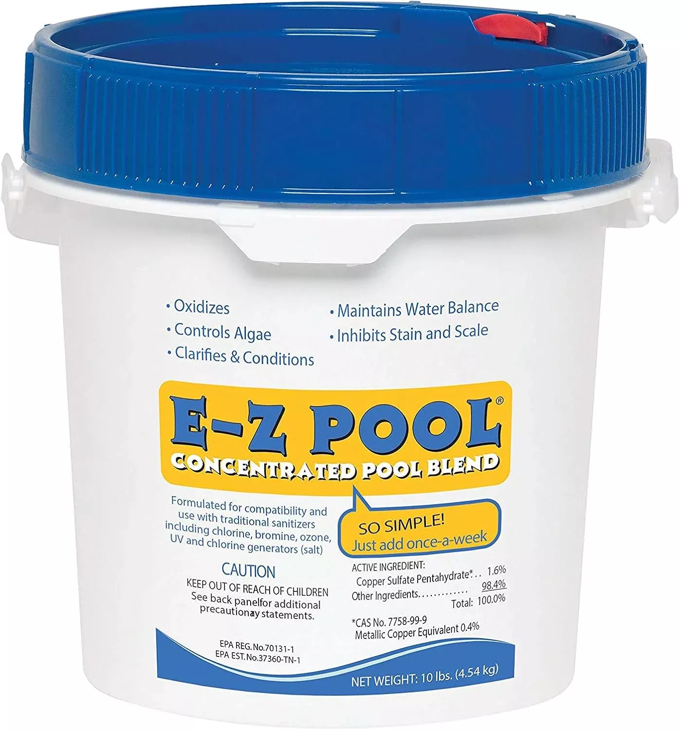 E-Z Pool Concentrated Pool Blend Weekly Pool Water Treatment – 10 lb