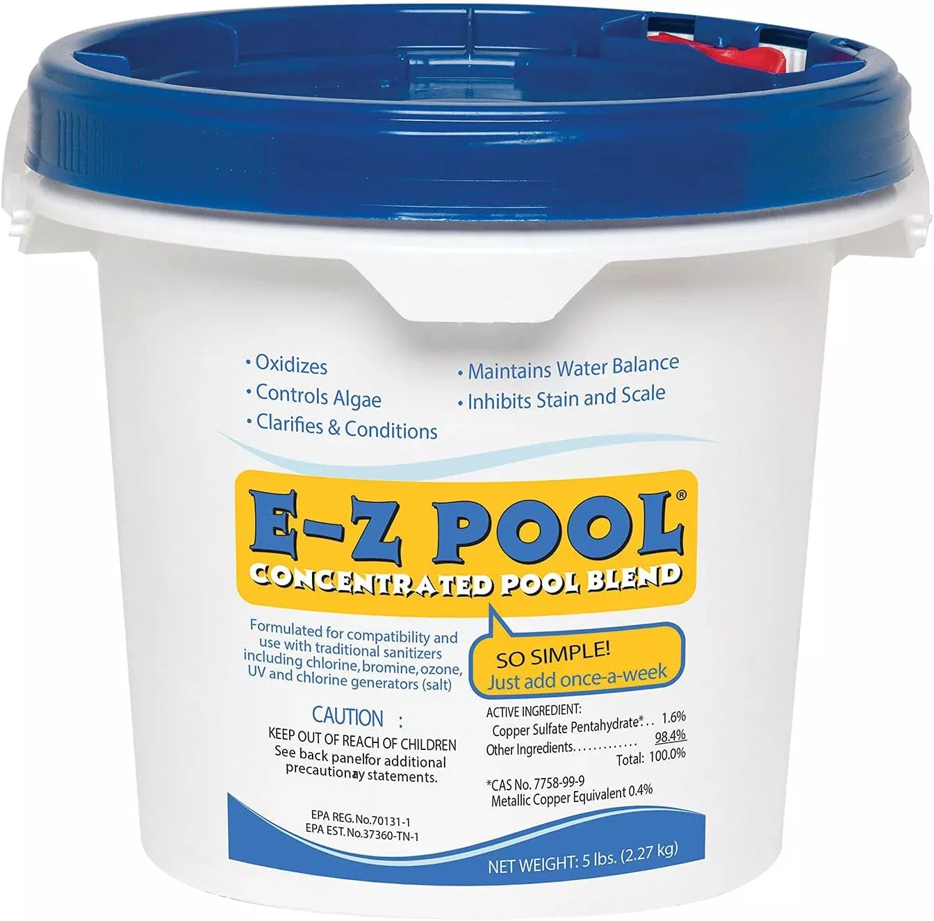 E-Z Pool Concentrated Pool Blend Weekly Water Care Treatment – 5 lb
