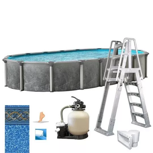 Emotion 18’x33′ X 52″ Oval Above Ground Pool Package