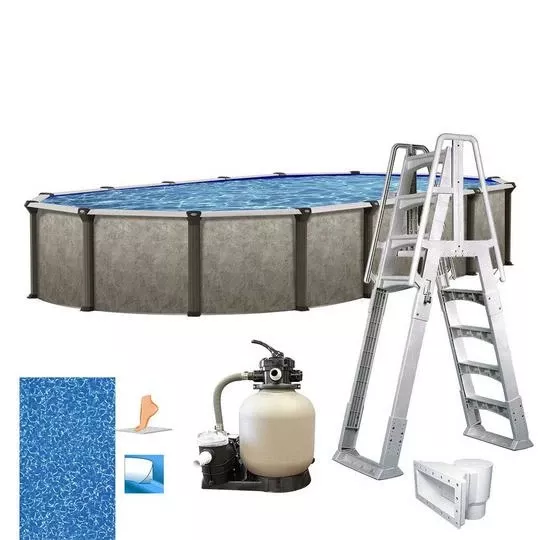Epic 15’x30′ X 52″ Oval Above Ground Pool Package