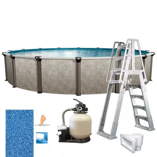 Epic 24′ X 52″ Round Above Ground Pool Package