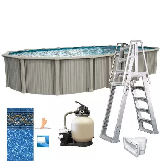 Excursion 18’x33′ X 54″ Oval Above Ground Pool Package