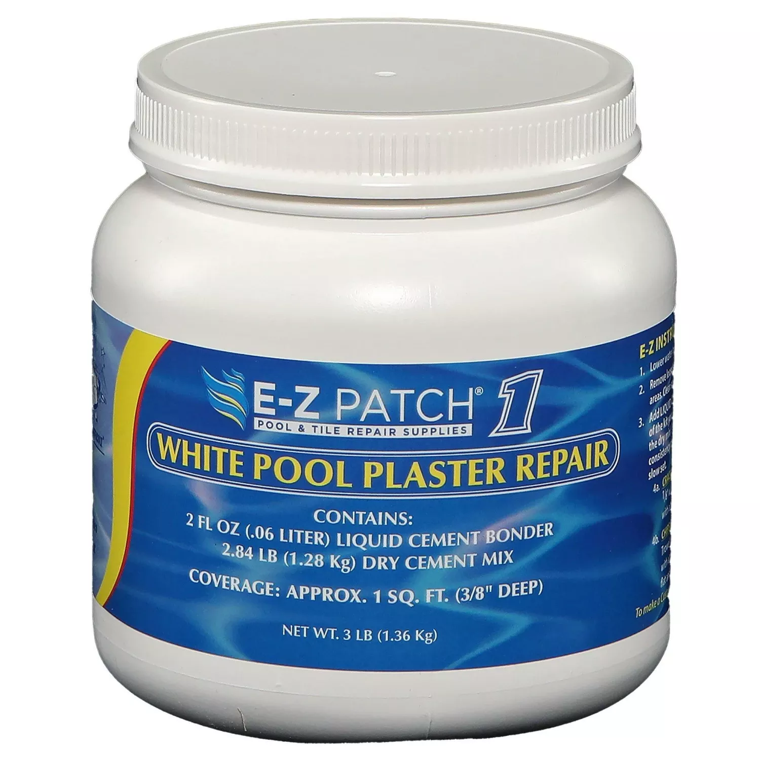 EZ Products – E-Z Patch 1 White Pool Plaster Repair – 10 Lb
