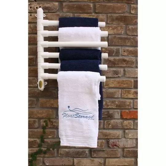 Float Storage – Hanging Towel Rack, White – 6 Towels