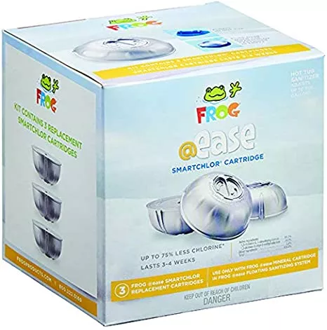 FROG @Ease SmartChlor 3-Pack Replacement Cartridges Hot Tub Spa Sanitizer Refills (01-14-3258)
