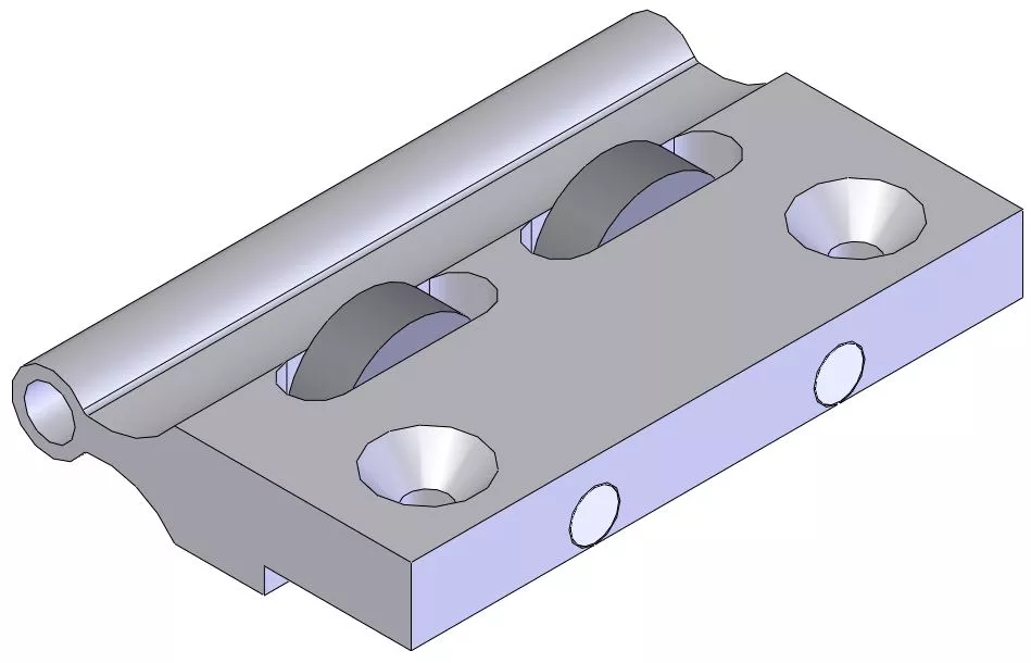 Glider Base SnapTop ABC Assembly (includes glider base, two wheels, and two dowel pins)