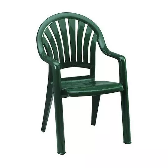 Grosfillex – Pacific Fanback Resin Chair, Amazon Green