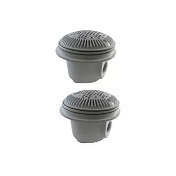 Hayward | WG1048AVDGRPAK2 | 1½″ Anti-Vortex Main Drain | Liner Pools | Dark Gray | 2-Pack
