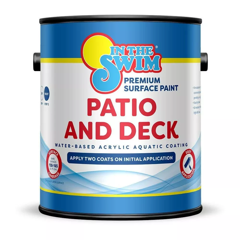 In The Swim – Patio And Deck Pool Paint- 1 Gallon White