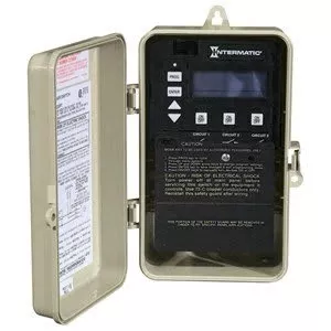 Intermatic PE153P Digital Timer in Outdoor Enclosure with Pool Heater Protection, 120/240 V