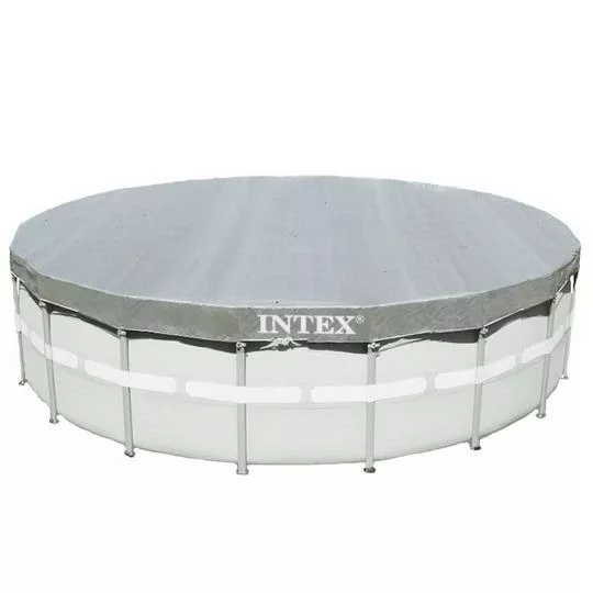 Intex – 18 Ft Round Deluxe Pool Cover For Metal Frame Pools
