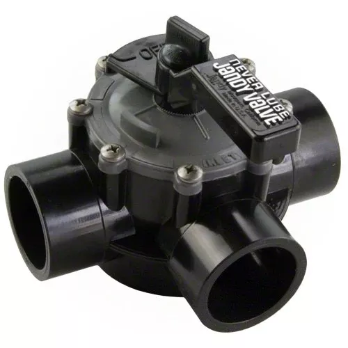 Jandy 1.5" -2" Never Lube 3-Port Valve 4945 - Internal and External Stops