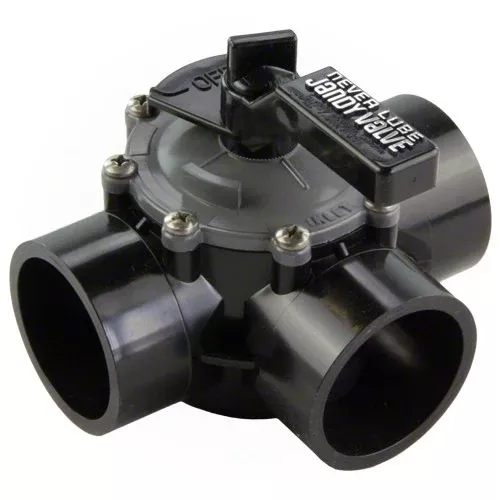 Jandy 2" -2.5" Never Lube 3-Port Valve 4944 - Internal and External Stops