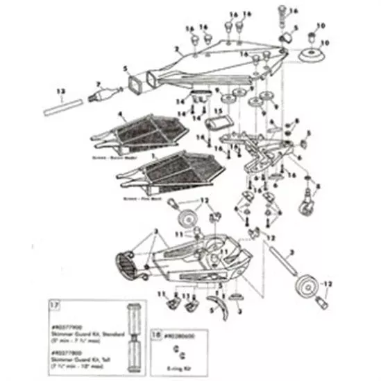 Jandy Gunite Ray-Vac White Nose Plate Kit - R0375800