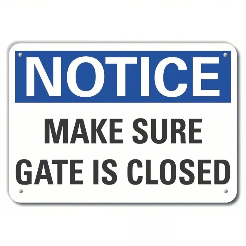 Keep Gate Closed – Pool Safety Sign