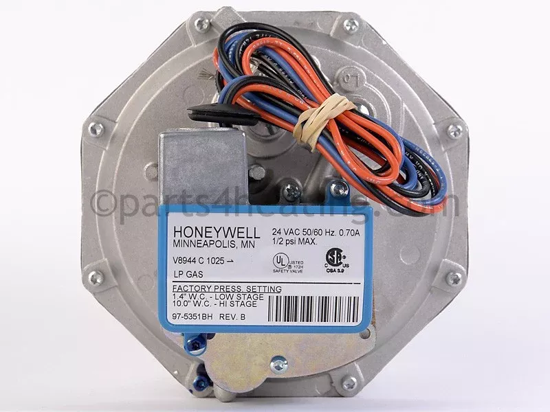 Laars Heating Systems Gas Valve, Combination/Operating, 1-1/4 In. On/Off And 2-Stage, Lp, 1430-1825 - Part Number: V0054900