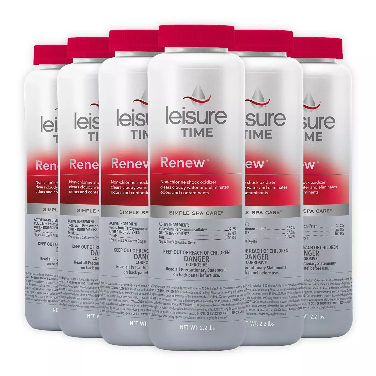 Leisure Time Renew Non-Chlorine RENU2 Treatment (Pack of 6)