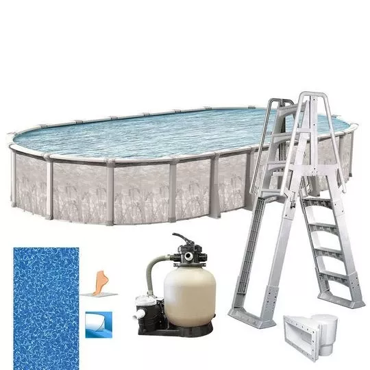 Marina 21’x43′ X 52″ Oval Above Ground Pool Package
